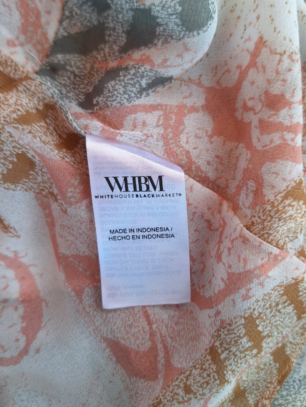 WHBM XL Romantic Feminine Chiffon Blouse Soft Floral V Dainty Romantic Prairie - Picture 12 of 12